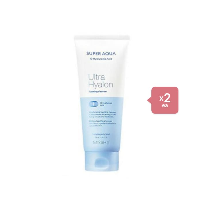 MISSHA - Super Aqua Ultra Hyalon Foaming Cleanser - 200ml (2ea) Set