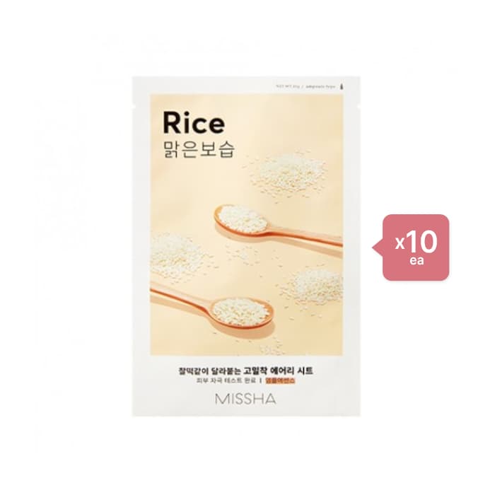 MISSHA Airy Fit Sheet Mask - Rice - 1pc (10ea) Set