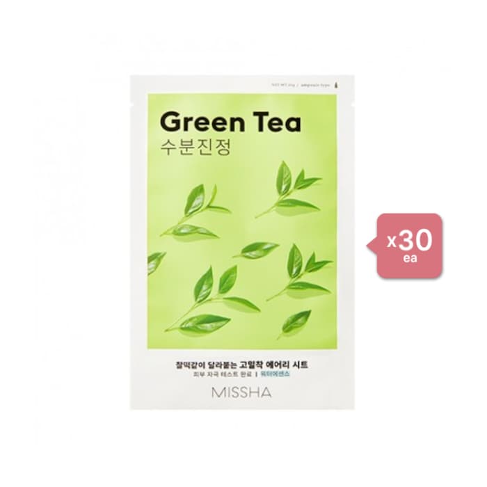 MISSHA Airy Fit Sheet Mask - Green Tea - 1pc (30ea) Set
