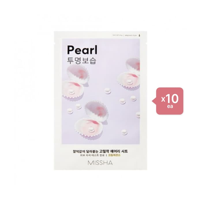 MISSHA Airy Fit Sheet Mask - Pearl - 1pc (10ea) Set