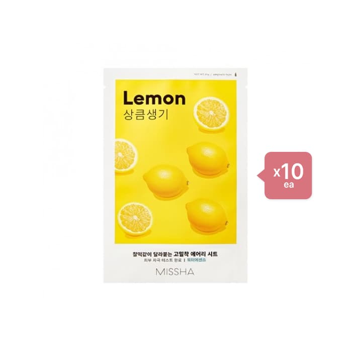MISSHA - Airy Fit Sheet Mask - Lemon - 1pc (10ea) Set