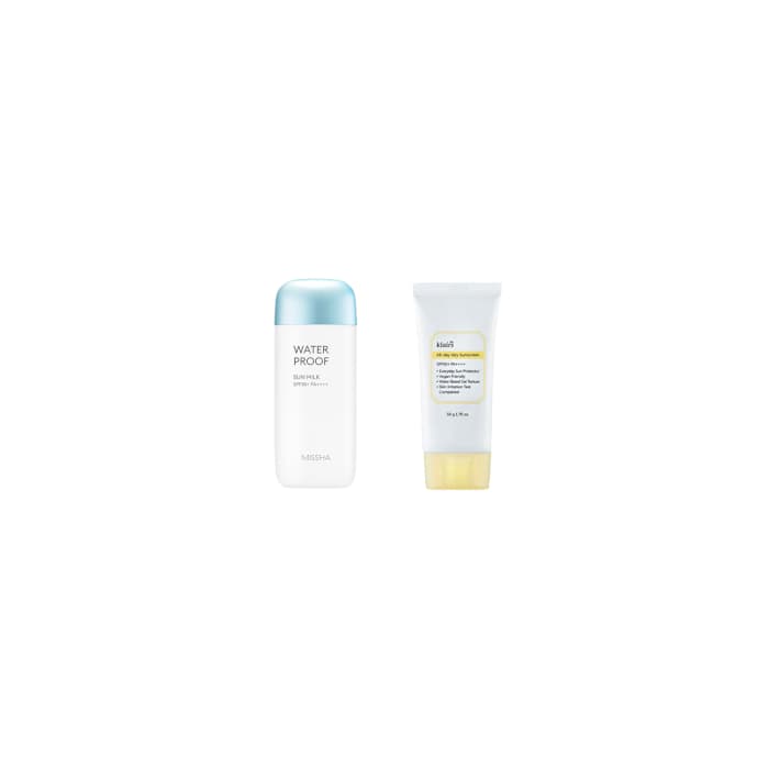 MISSHA All-Around Safe Block Waterproof Sun Milk SPF 50+/PA++++ - 70ml X Dear; Klairs - All-day Airy Sunscreen SPF50+ PA++++ - 50g