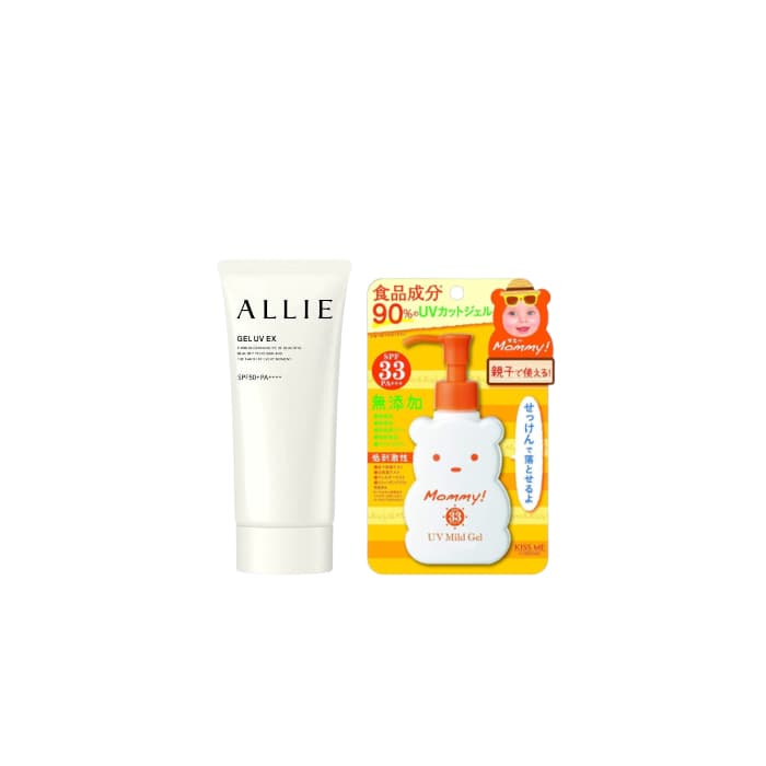 ISEHAN - Kiss Me Mommy UV Mild Gel SPF33 PA+++ - 100ml X Kanebo - Allie Gel UV EX SPF50+ PA++++ - 90g (New Version of ALLIE -...