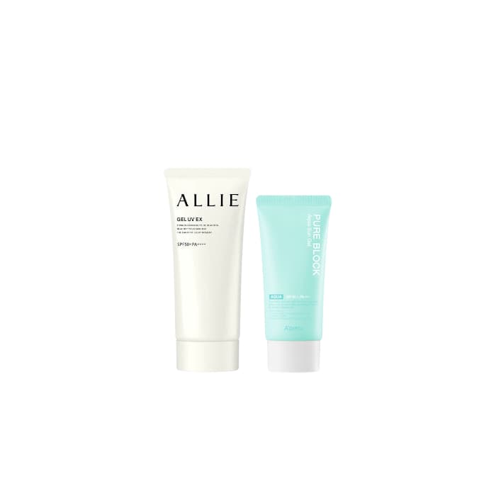 A'PIEU - Pure Block Aqua Sun Gel SPF50+ PA+++ X Kanebo - Allie Gel UV EX SPF50+ PA++++ - 90g (New Version of ALLIE - Extra UV...