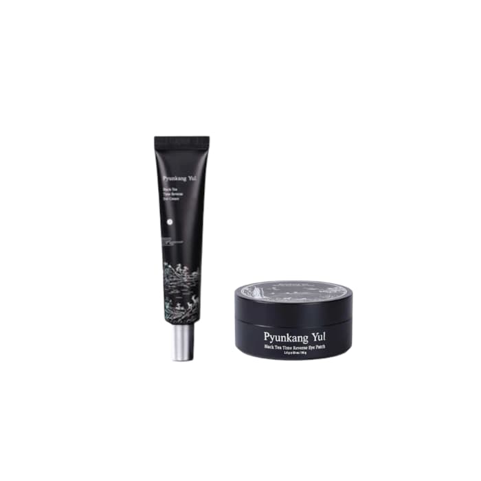 Pyunkang Yul Black Tea Time Reverse Eye Cream (1ea) + Black Tea Time Reverse Eye Patch - 60pcs (1ea) Set