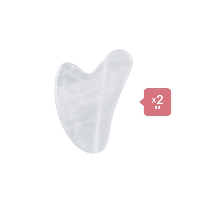 MissLady - Scraping Board Gua Sha Massage Tool (Heart-shaped) (2ea) Set - White