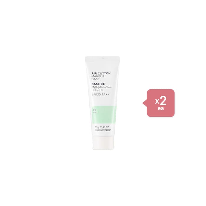 THE FACE SHOP - Air Cotton Makeup Base - Mint (2ea) Set