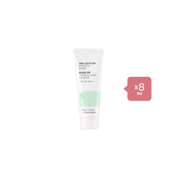 THE FACE SHOP - Air Cotton Makeup Base - Mint (8ea) Set
