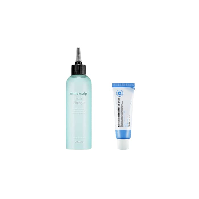 A'PIEU - Mint Scalp Hair Vinegar - 200ml X A'PIEU - Madecassoside Moisture Gel Cream - 50ml