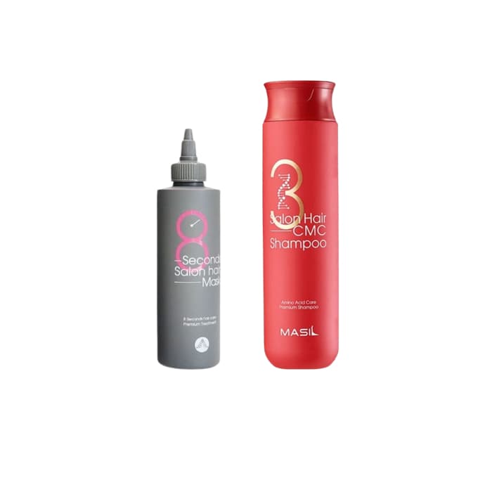 Masil - 8 Seconds Salon Hair Mask - 200ml (1ea) + 3 Salon Hair CMC Shampoo - 300ml (1ea)Set