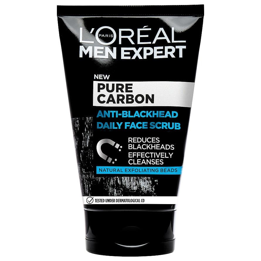 Men Expert Pure Carbon Anti-Blackhead Daily Face Scrub 100 ml