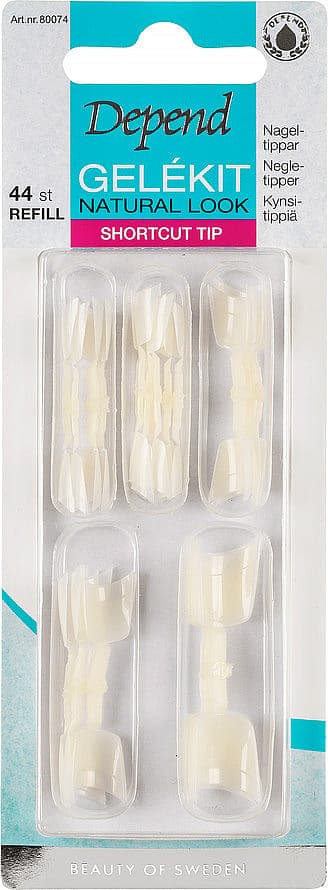 Nail Tips Gel Kit Refill Natural Duo Square