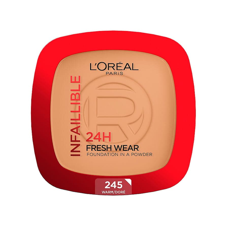 Infaillible 24H Fresh Wear Foundation in a Powder 245 Warm Undertone