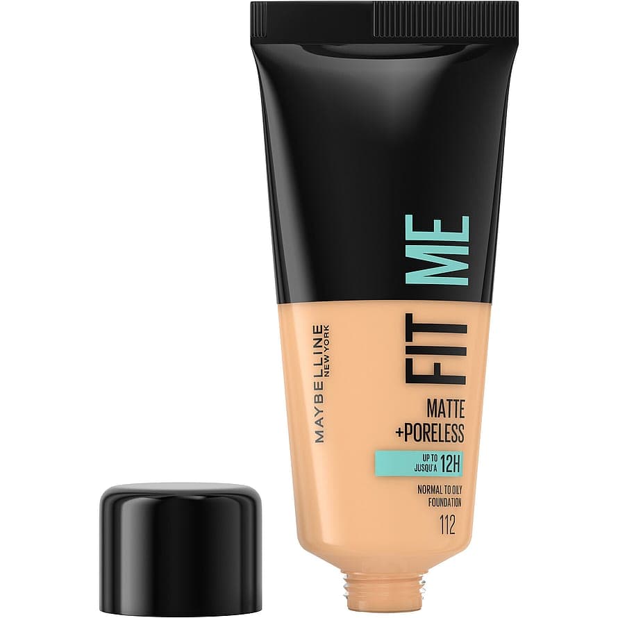 Fit Me Matte + Poreless Foundation 112 Soft Beige