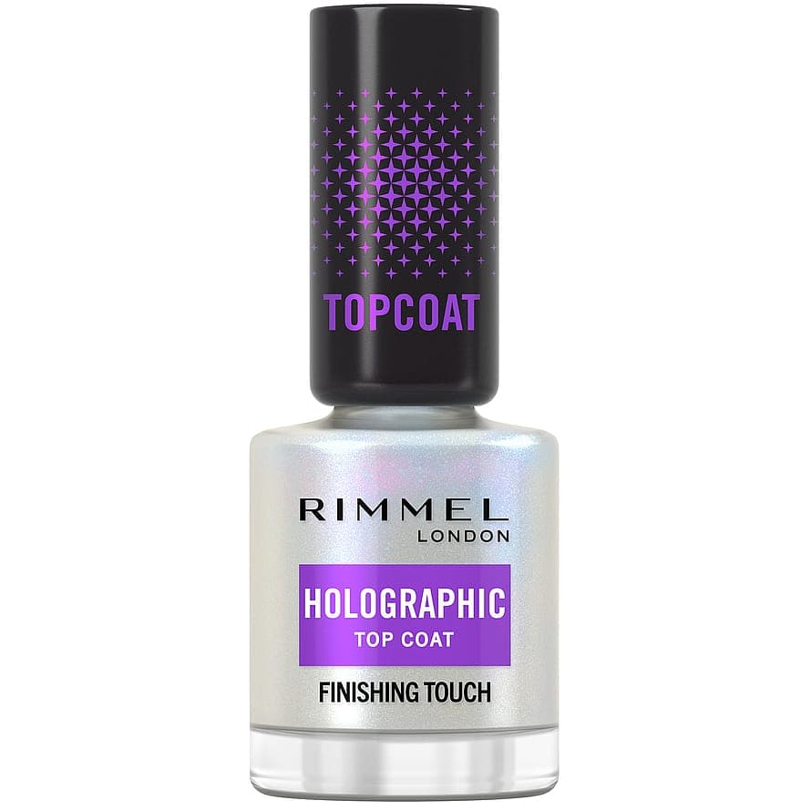Holographic Top Coat with Glitter 12