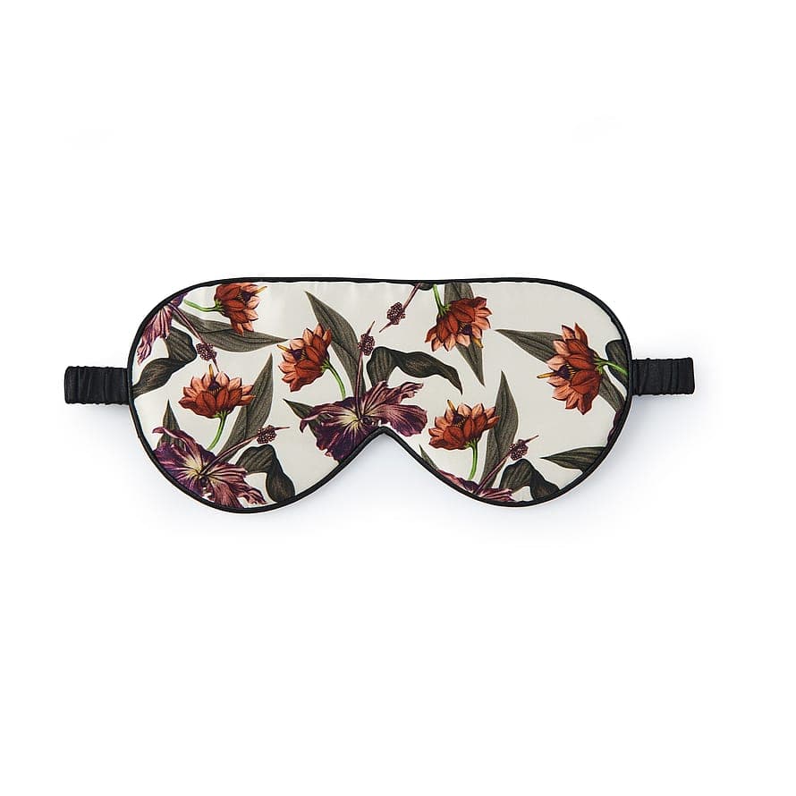 Sleeping Mask 100% Mulberry Silk Cream Hibiscus