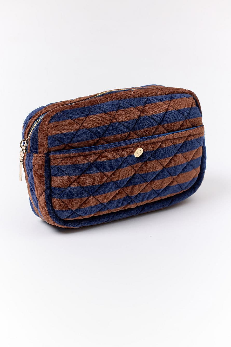 Beauty Bag Medium Blues & Stripe Medium