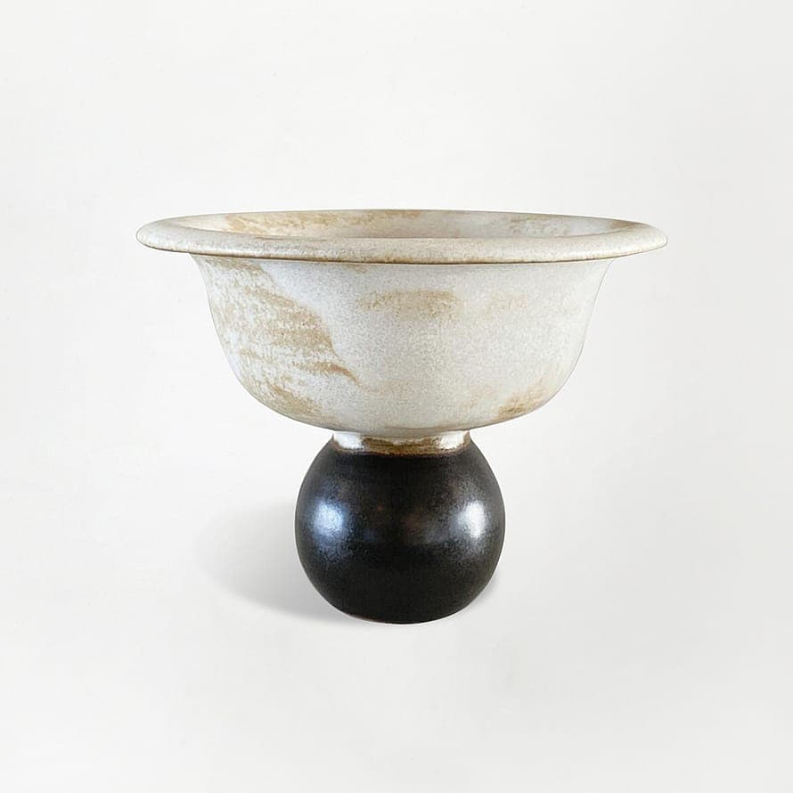 DOT Ceramic Incense Holder White/black
