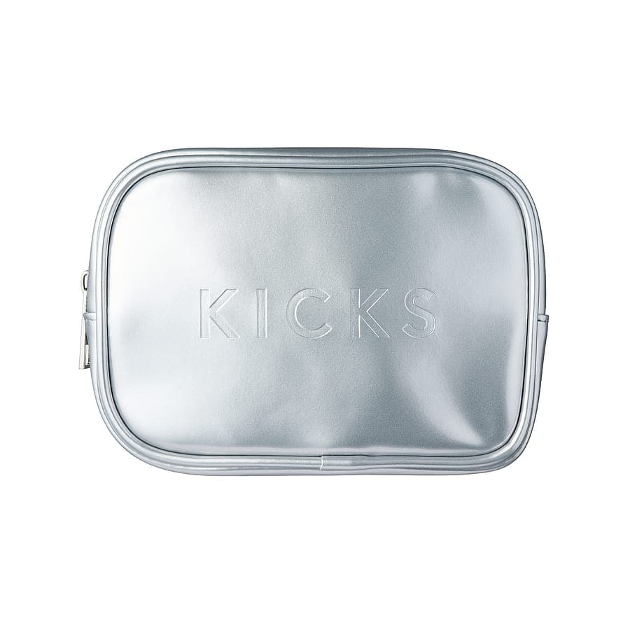 Boxy Make Up Bag Silver