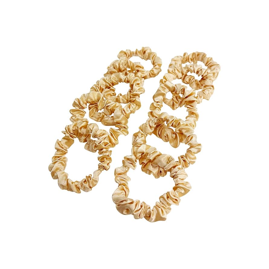 Skinny Scrunchie 10-pack Beige