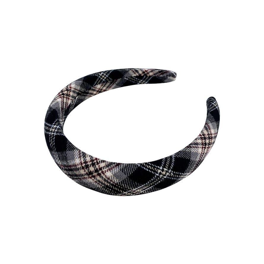 Tartan Headband Black