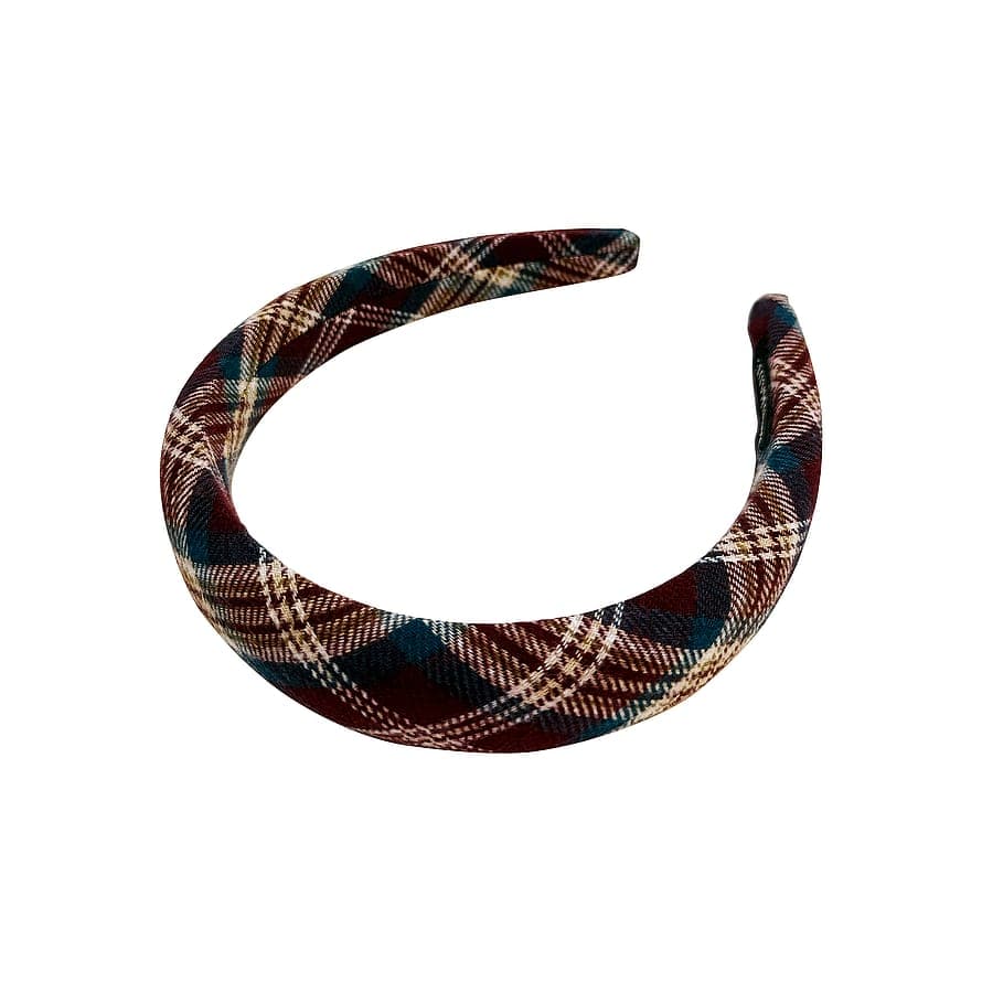 Tartan Headband Red