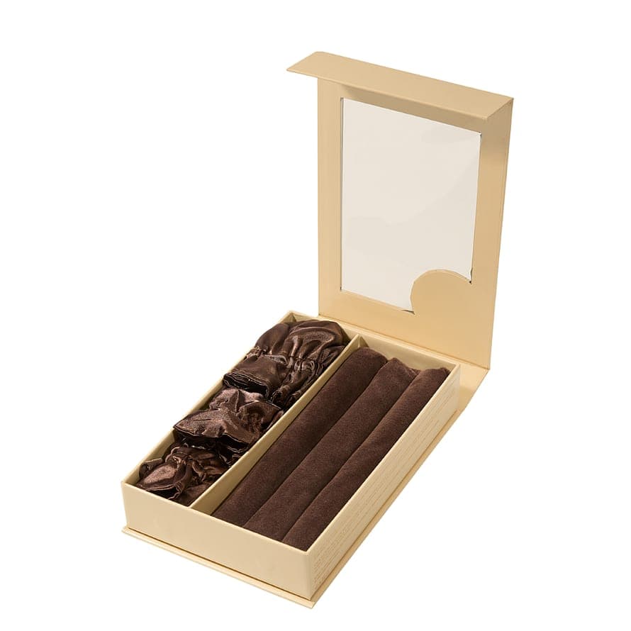 Heatless Curl Rods with Caps 3-Pack Brown