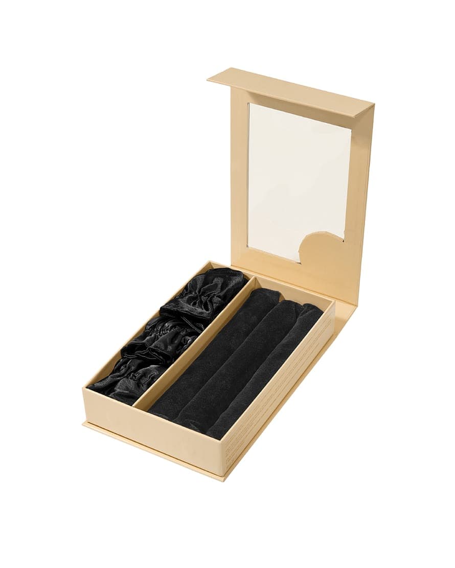 Heatless Curl Rods with Caps 3-Pack Black