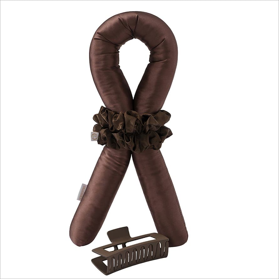 Heatless Curls in Mulberry Silk Brown, Large