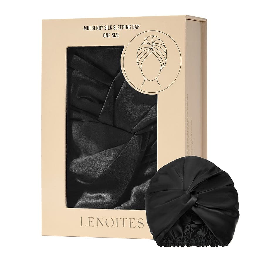 Mulberry Silk Sleeping Cap Black