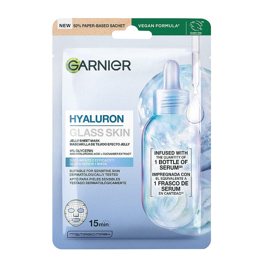 Garnier Hyaluron Glass Skin Jelly Kangasnaamio 27 g