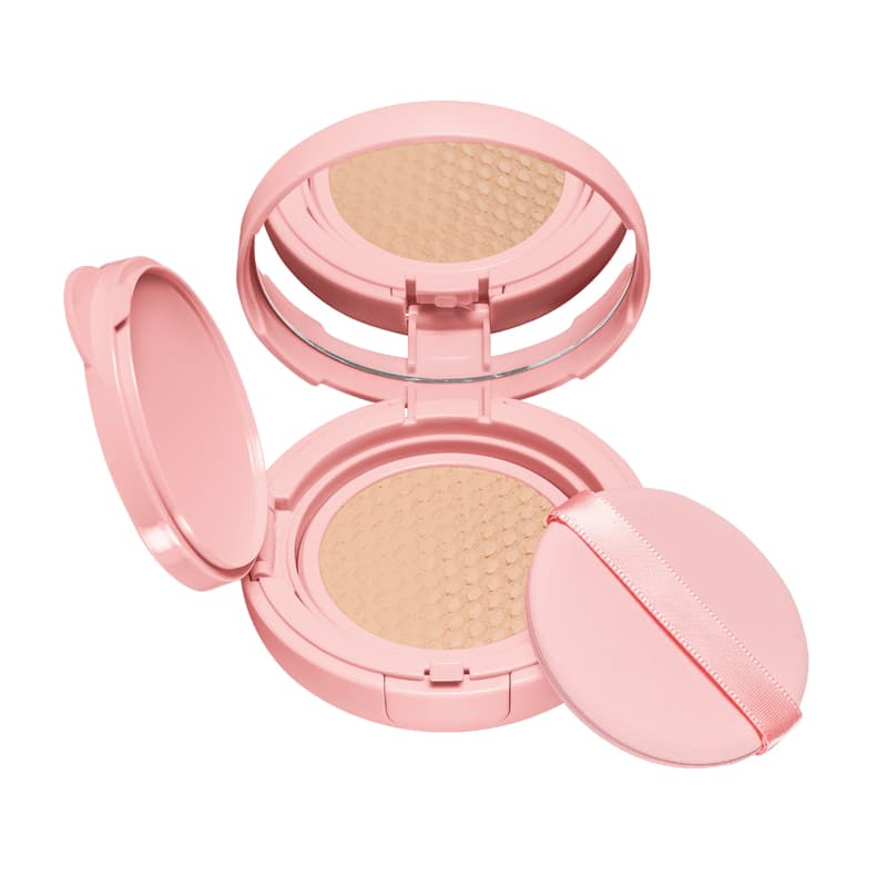 Dual-Use Meikkivoide Natural Beige - Pehmeä lopputulos, mukana peili ja meikkisieni