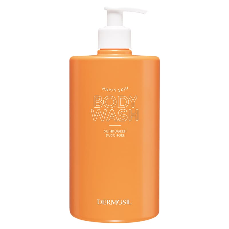 Happy Skin Suihkugeeli - Kosteuttava suihkugeeli miedolla hedelmäisellä tuoksulla, 750 ml pumppupullo