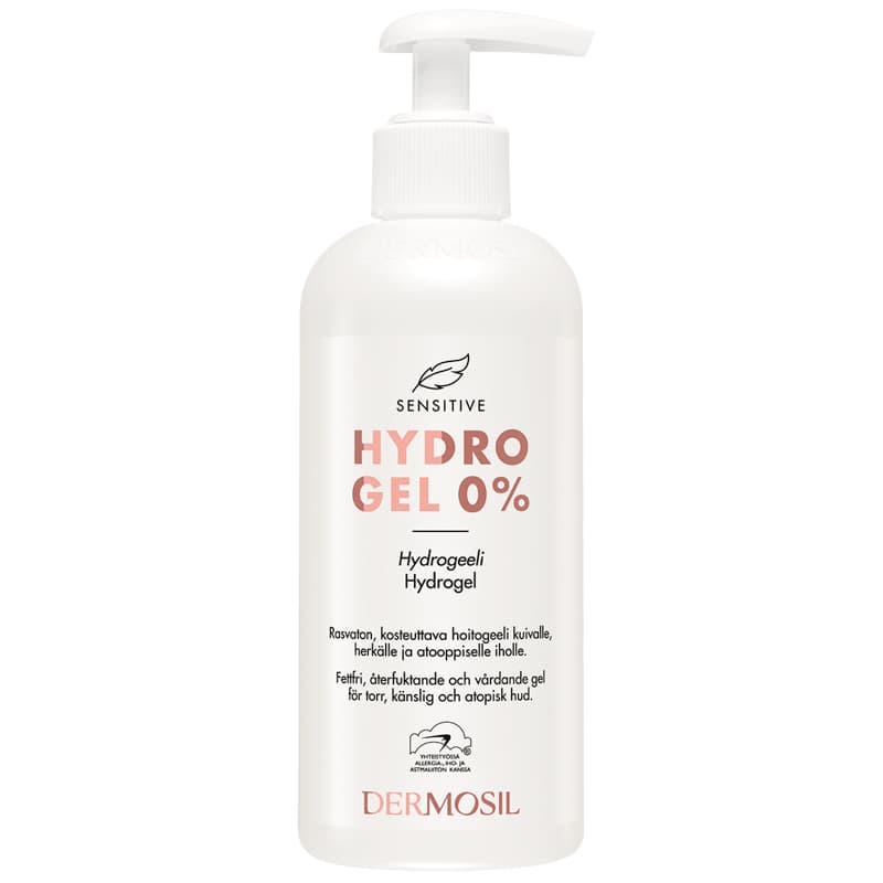 Sensitive hydrogeeli 0 % - rasvaton hoitogeeli herkälle ja atooppiselle iholle, rauhoittaa ihoa