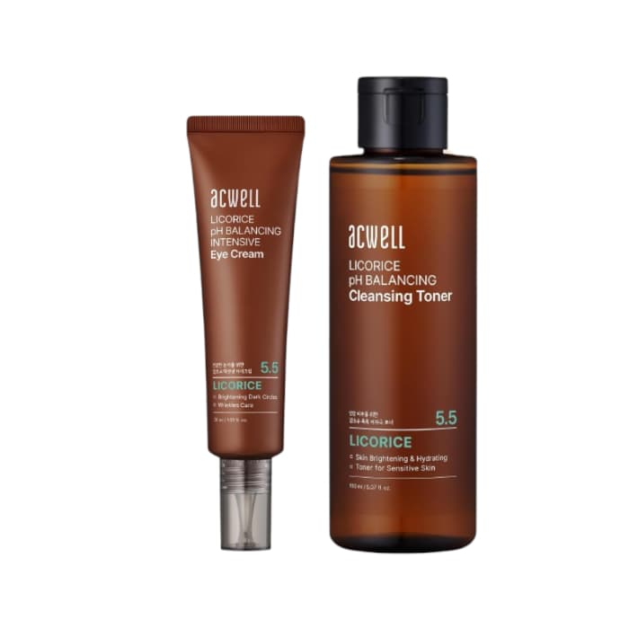 ACWELL - No5.5 Licorice pH Balancing Cleansing Toner - 150ml (1ea) + Licorice pH Balancing Intensive Eye Cream - 30ml (1ea) Set