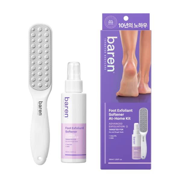 Baren - Foot Exfoliant Softener At Home Kit (Mist + Foot File) - 2ea