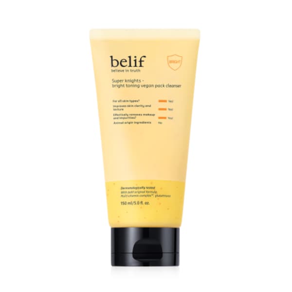 Belif - Super Knights - Bright Toning Vegan Pack Cleanser - 150ml