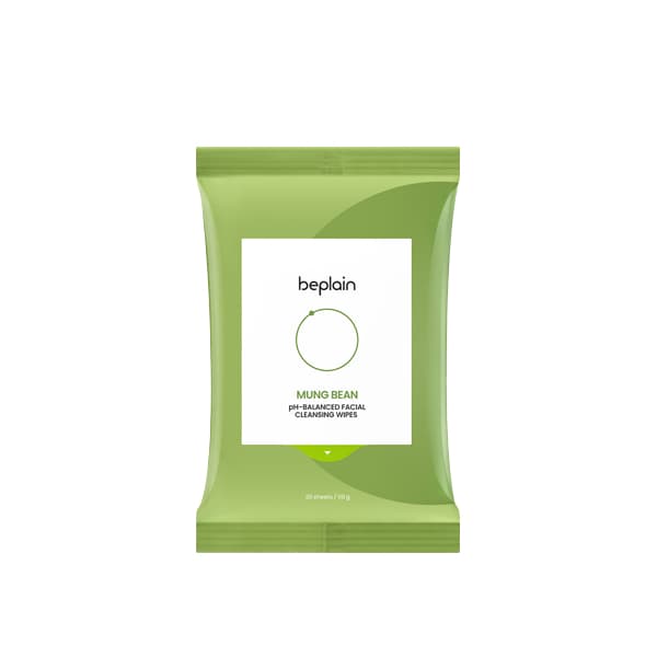 beplain - Mung Bean Ph-Balanced Facial Cleansing Wipes - 20p