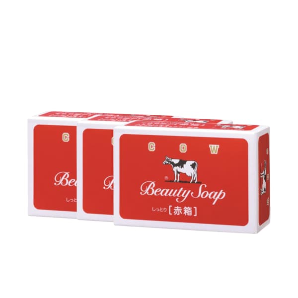 COW soap - Beauty Soap Red Box - 3 pcs - Rose