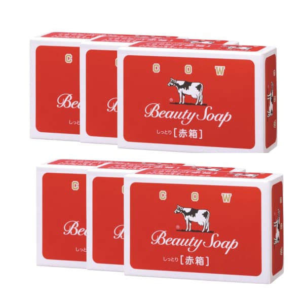 COW soap - Beauty Soap Red Box - 6 pcs - Rose