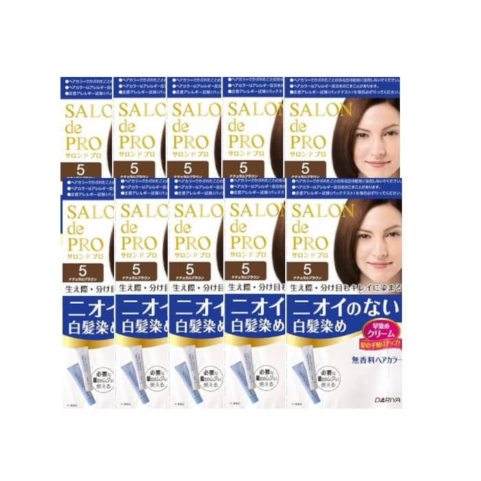 Dariya Dariya - Salon De Pro - Hair Color Cream - 5 Natural brown 10PCS Set