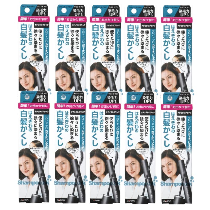 Dariya Salon De Pro - Color On Retouch Gray Hair Comb EX - 15ml - Natural Black (10ea) Set