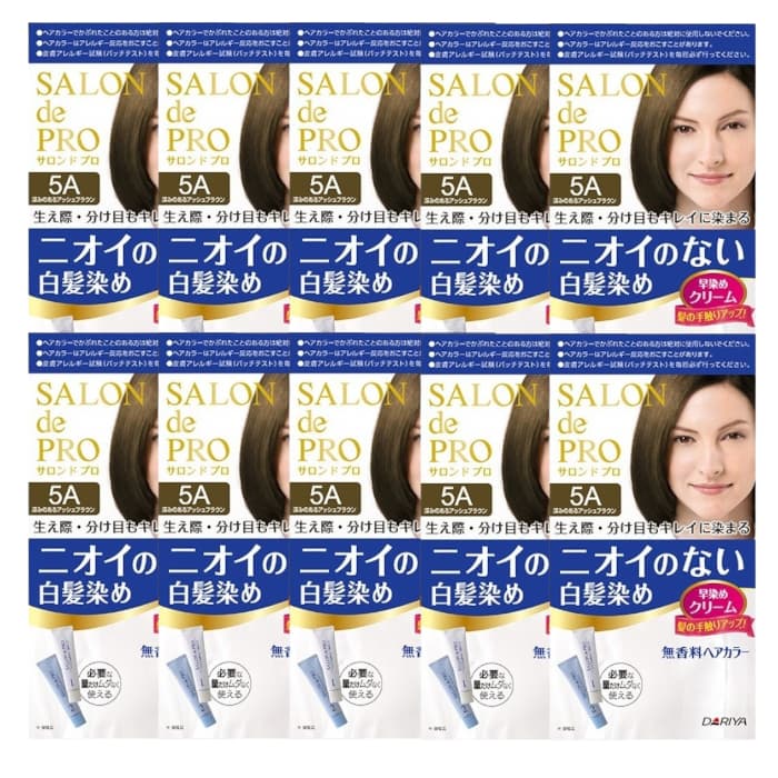 Dariya Salon De Pro - Hair Color Cream - 1box - 5A Deep Assy (10ea) Set