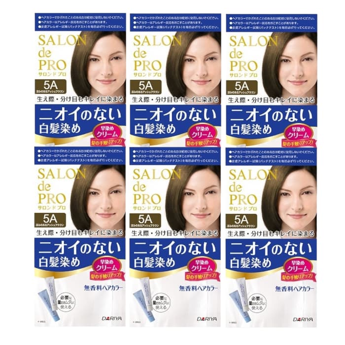 Dariya Salon De Pro - Hair Color Cream - 1box - 5A Deep Assy (6ea) Set