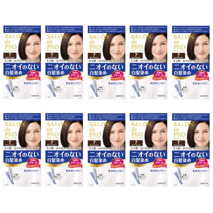 Dariya Salon De Pro - Hair Color Cream - 1box - 7 Deep dark brown (10ea) Set