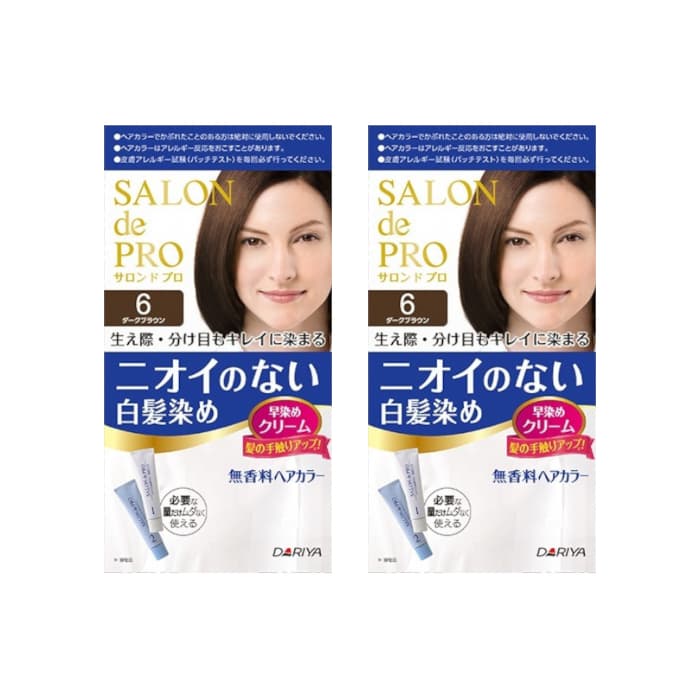 Dariya - Salon De Pro - Hair Color Cream - 6 Dark brown Duo set