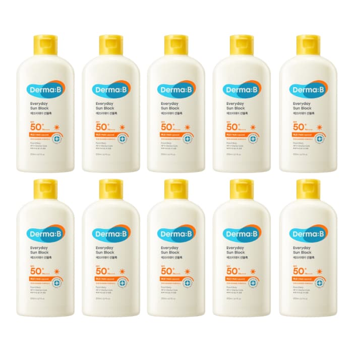 Derma:B - Everyday Sun Block SPF50+ PA++++ - 200ml (10ea) Set
