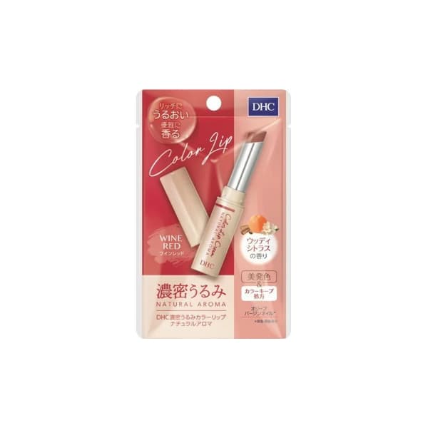 DHC - Natural Aroma Moisture Color Lip Cream Balm - 1.5g - Wine Red
