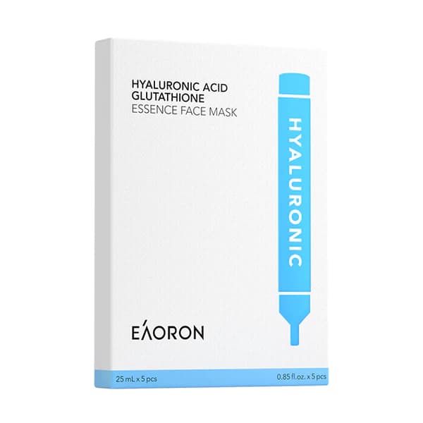 EAORON - Hyaluronic Acid Glutathione Essence Face Mask - 5pcs (New Version of Hyaluronic Acid Collagen Hydrating Face Mask )