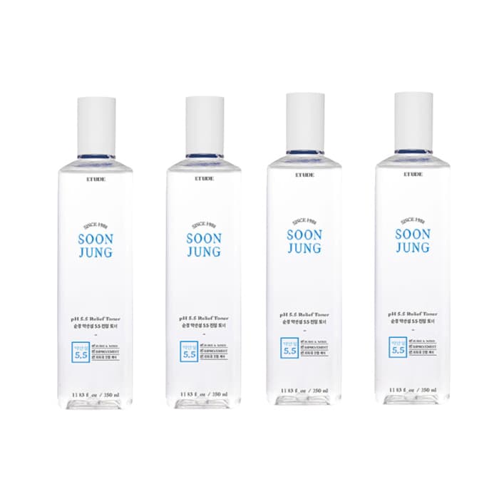 ETUDE - Soon Jung PH 5.5 Relief Toner - 350ml (4ea) Set